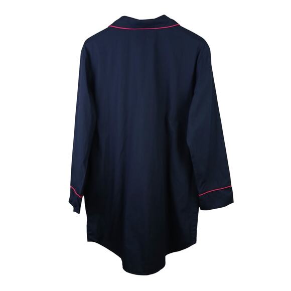 BeadHead x Neiman Marcus SZ L "Crazy Good Night" Button Front Night Shirt NWOT - Picture 5 of 6